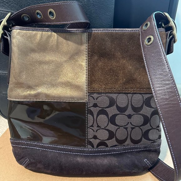 Coach Patchwork Crossbody Leather Purse F06J-F10421 - Picture 1 of 5